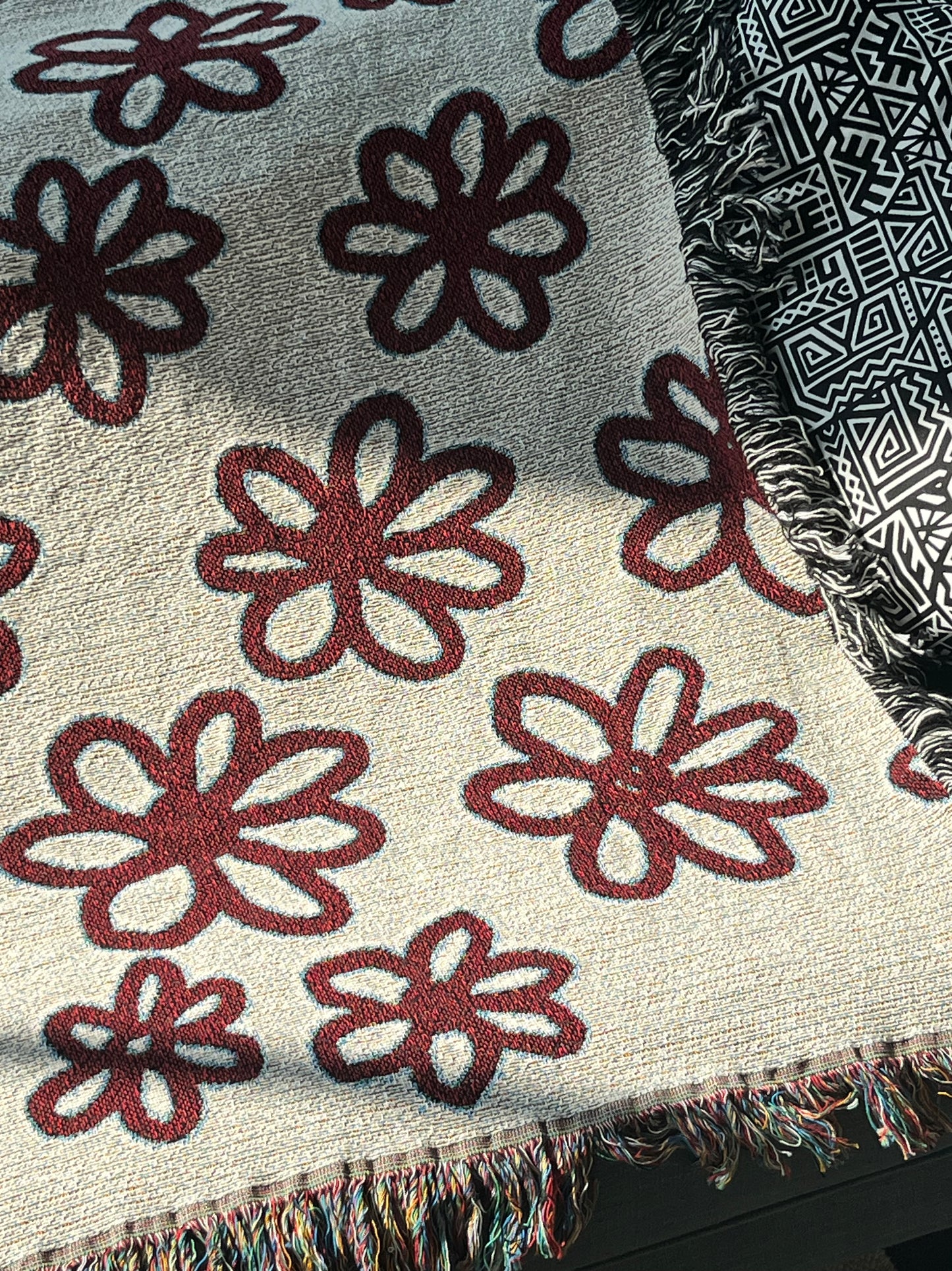 Flowers Woven Throw